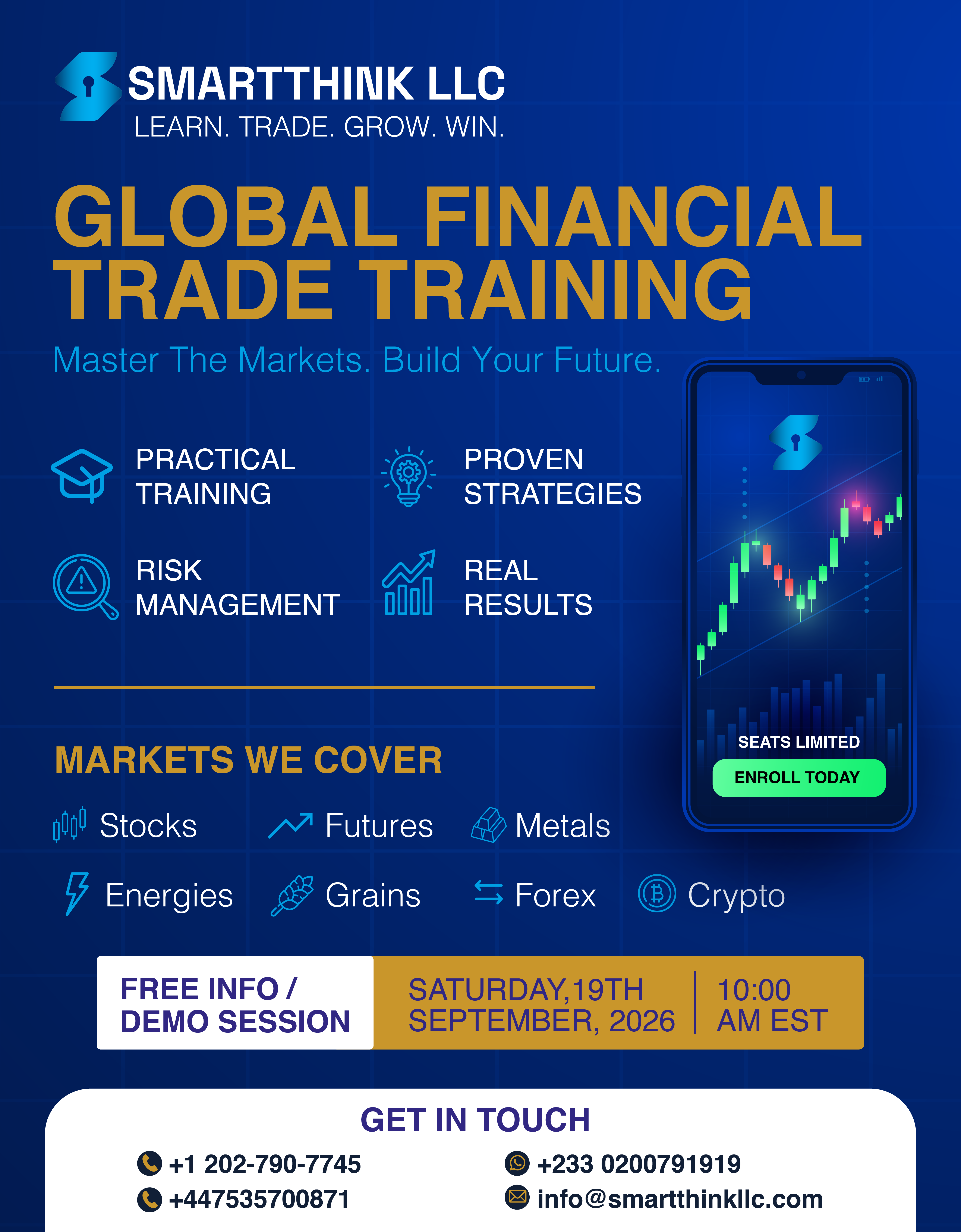 SmartThink Global Financial Trade Training flyer